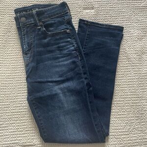 American Eagle Outfitters Men's Dark Blue Slim Straight Jeans 28x30